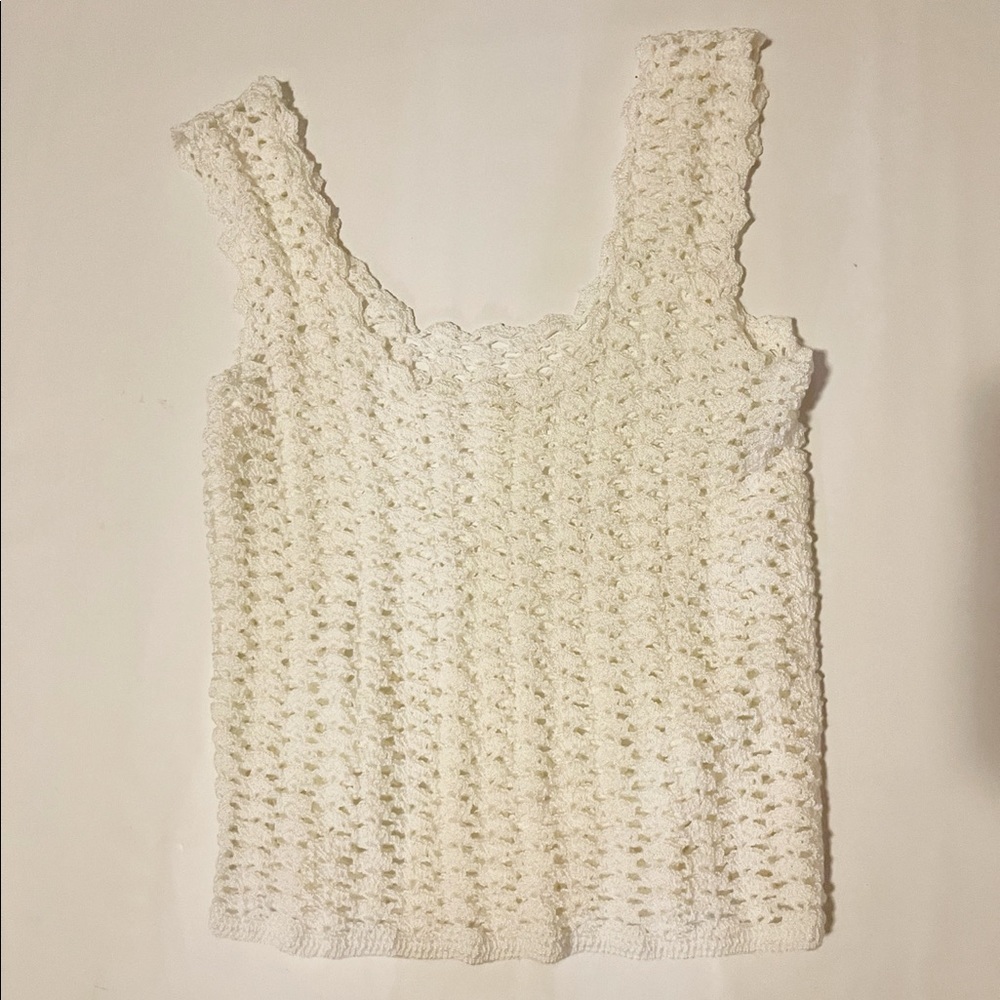 crochet sleevless top OS